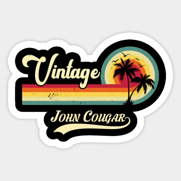 Summer vintage john cougar Sticker by PROALITY PROJECT